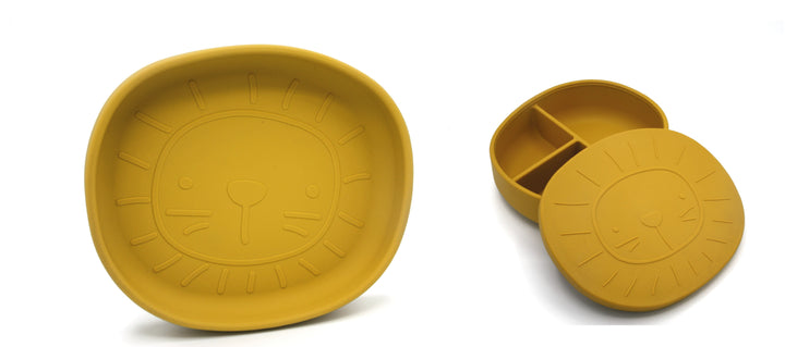 <tc>Assiette avec Succion et Boîte à Lunch MUSTARD</tc>