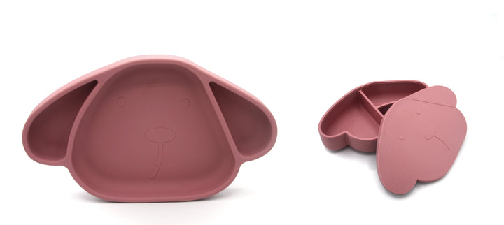 <tc>Assiette avec Succion et Boîte à Lunch ROSE</tc>