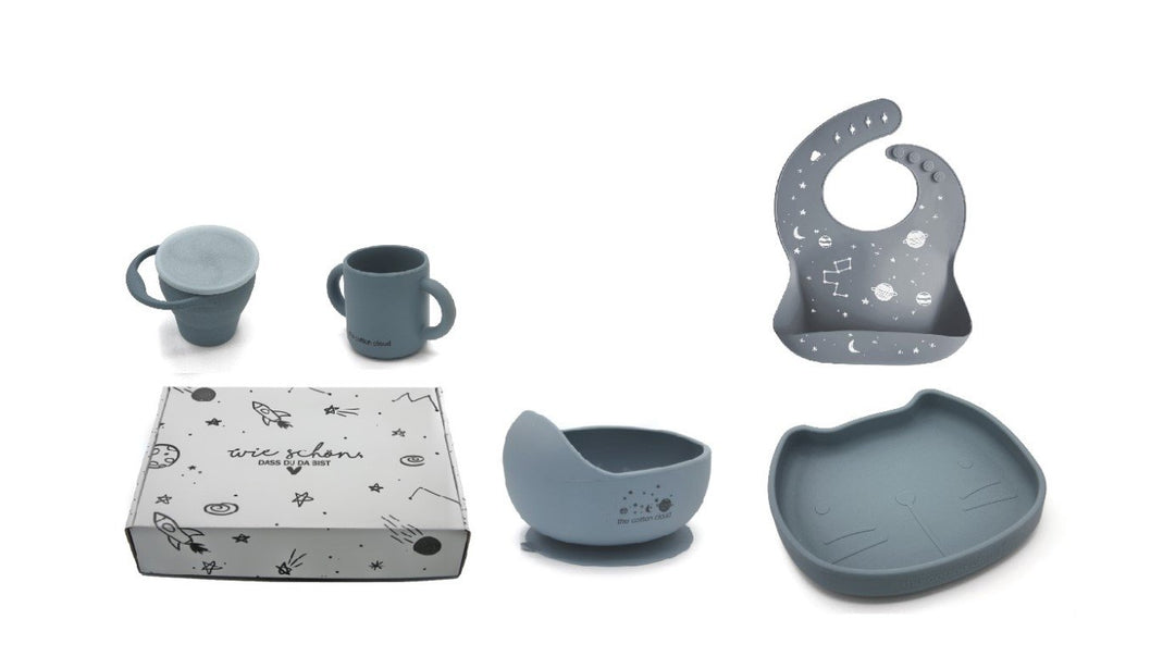 GESCHENKBOX BABY MAXI - Beikost-Start - Blau - the cotton cloud