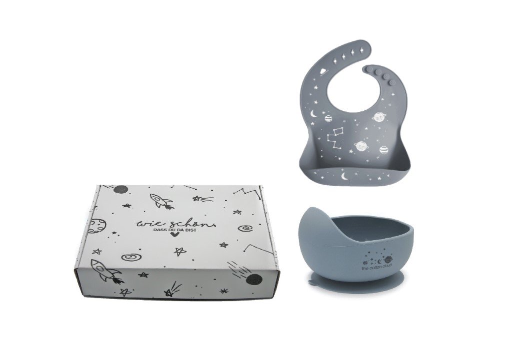 GESCHENKBOX BABY MINI - Beikost-Start - Blau - the cotton cloud