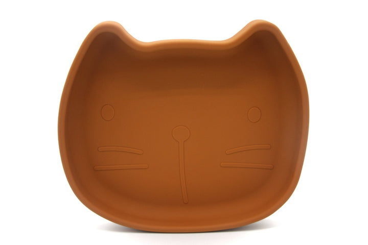 Kinderteller mit Saugfuß aus Silikon Pippa Caramel - the cotton cloud