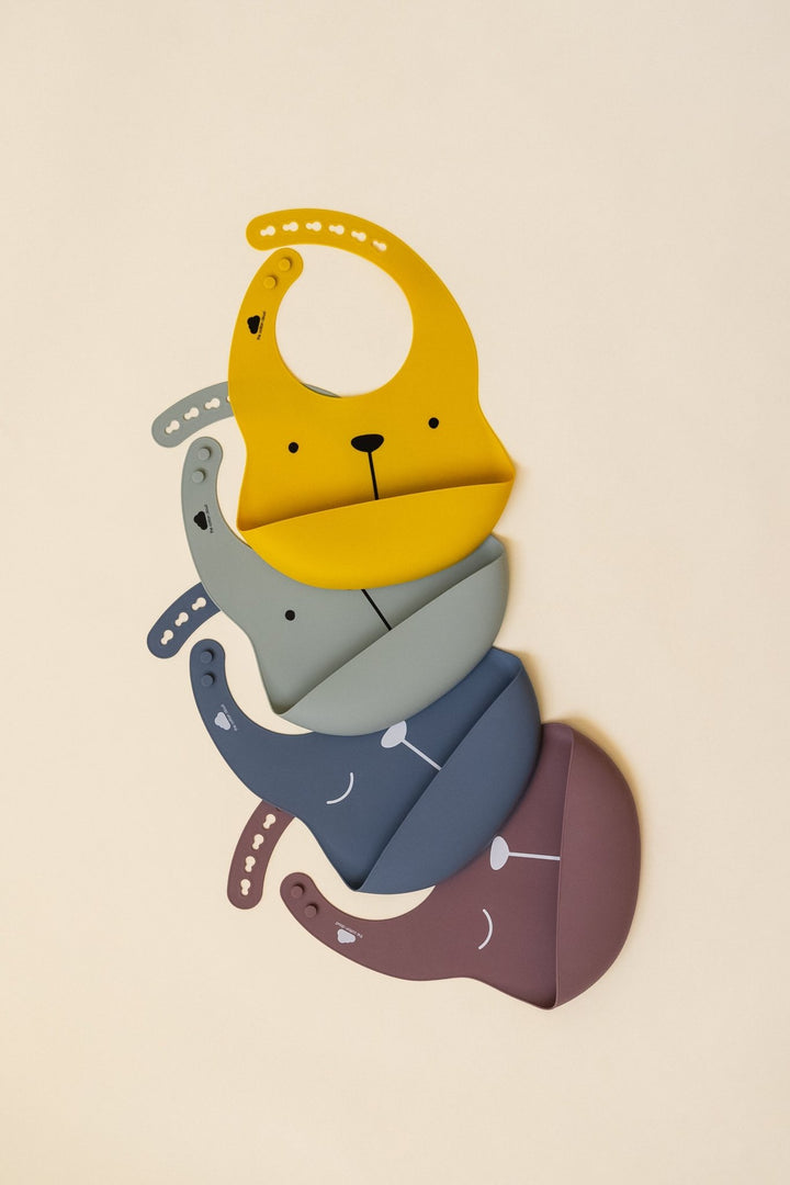 Lätzchen Lili 2er-Set aus Silikon Plum/Blush - the cotton cloud