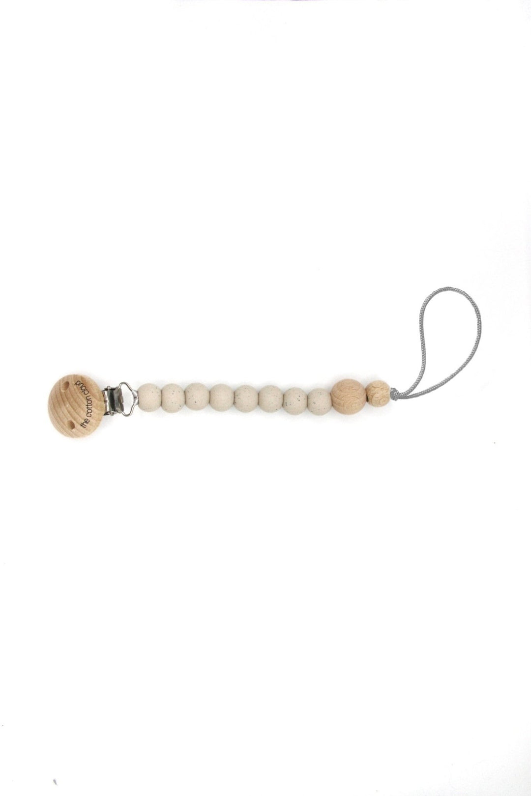 Schnullerkette Round aus Silikon Sand - the cotton cloud
