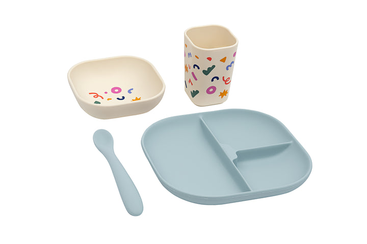 <tc>Silicone Tableware Set CONFETTI COBALT</tc>