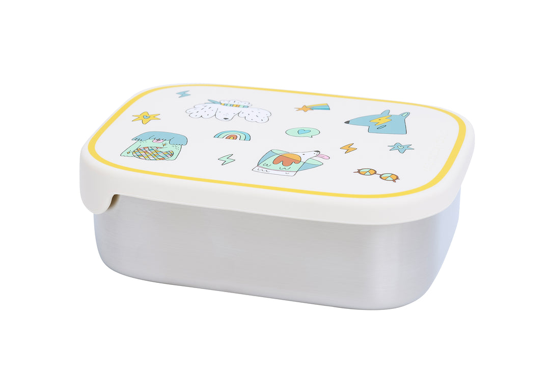 <tc>Stainless steel lunchbox with removable compartments FUNKY DOGS</tc>