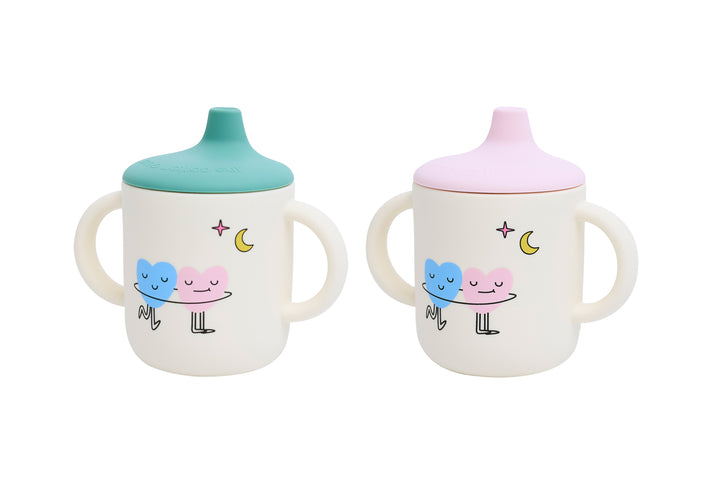<tc>Sippy cups Set DANCING HEARTS</tc>