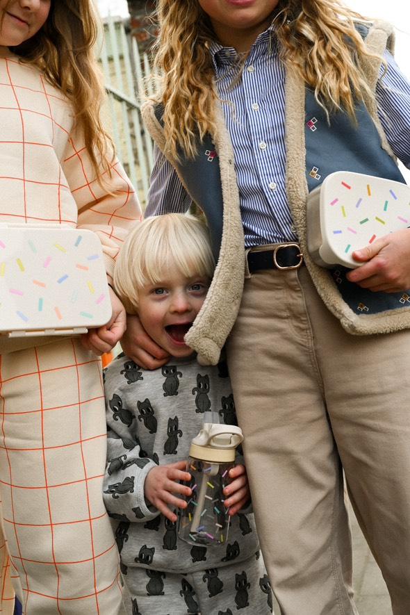 <tc>Stainless steel lunchbox with removable compartments CONFETTI
</tc>