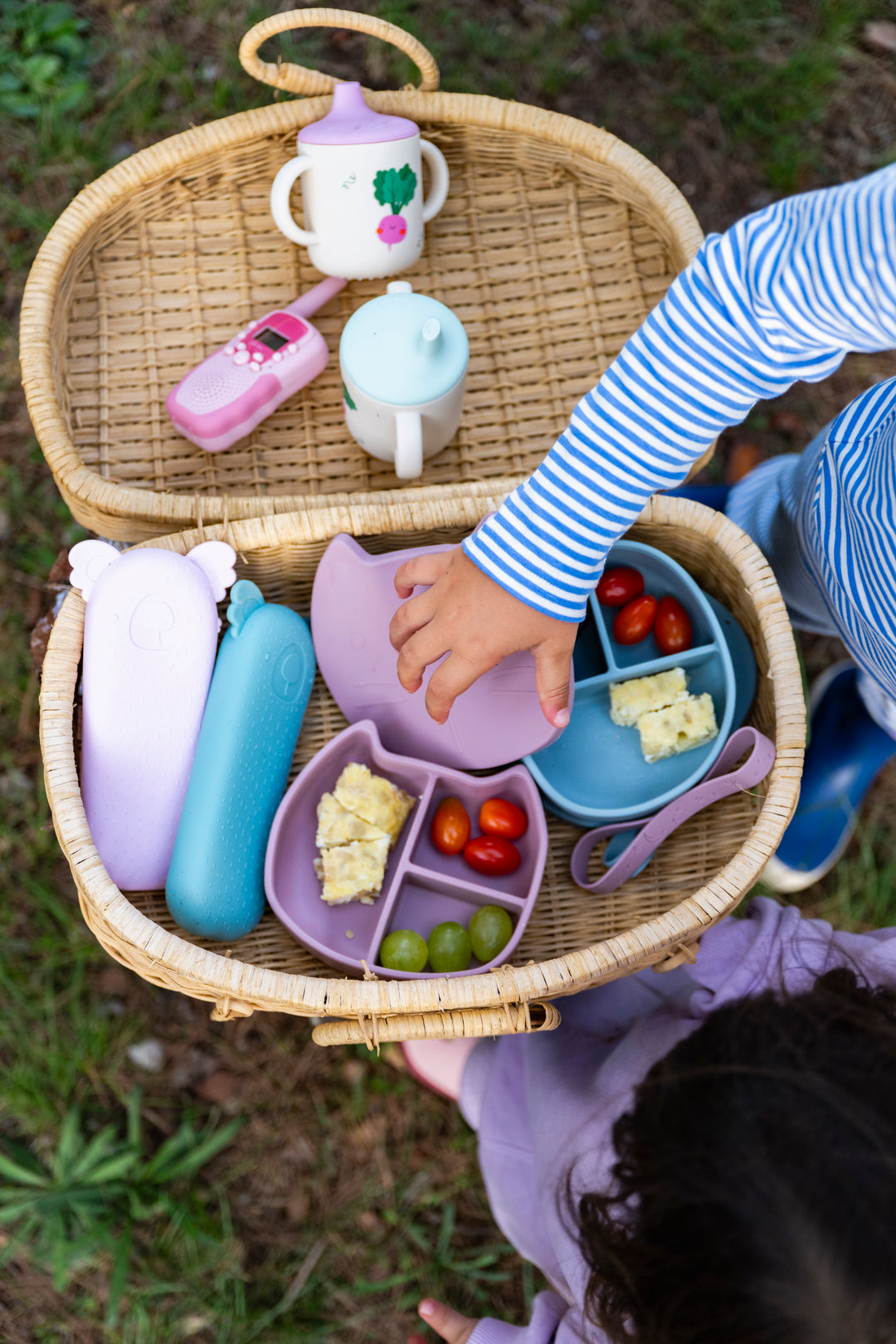Zoe the Koala Besteckset mit Silikonhülle Fog Blue