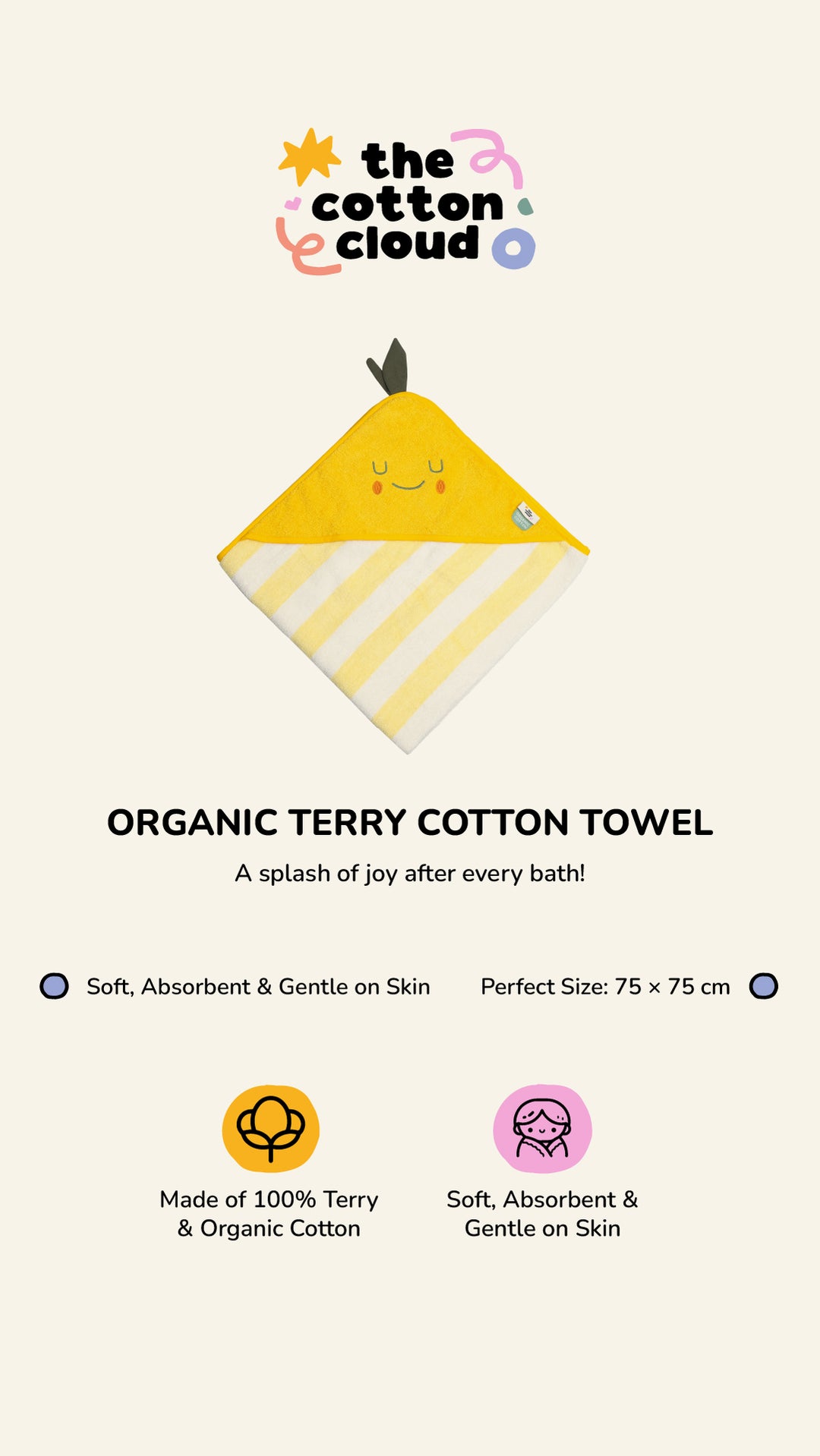 <tc>Hooded Towel LOLA LEMON</tc>