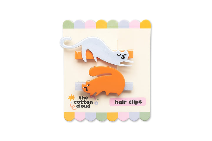 Hair clips set of 3 Meowtiful Cats