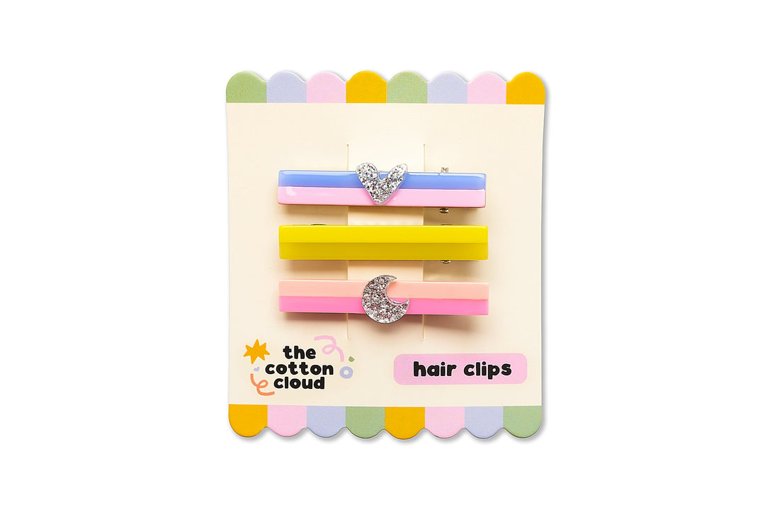 Barrettes à cheveux set de 3 Lune