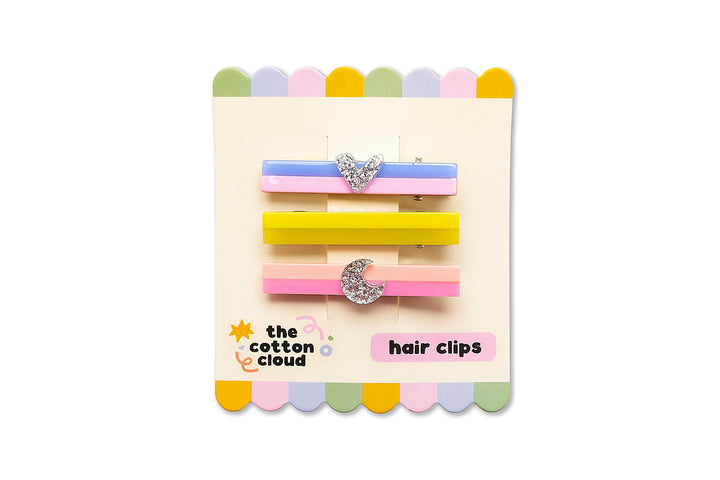 Barrettes à cheveux set de 3 Lune