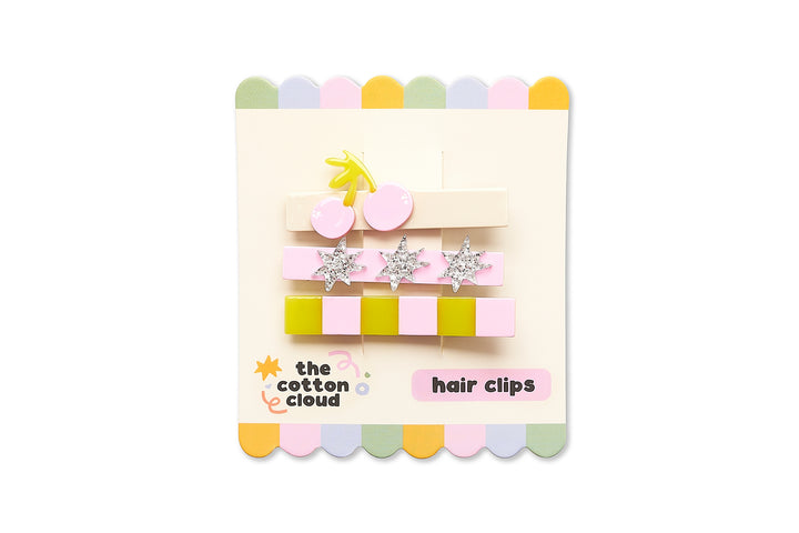 Haarspangen 3-Set Cherry Pop