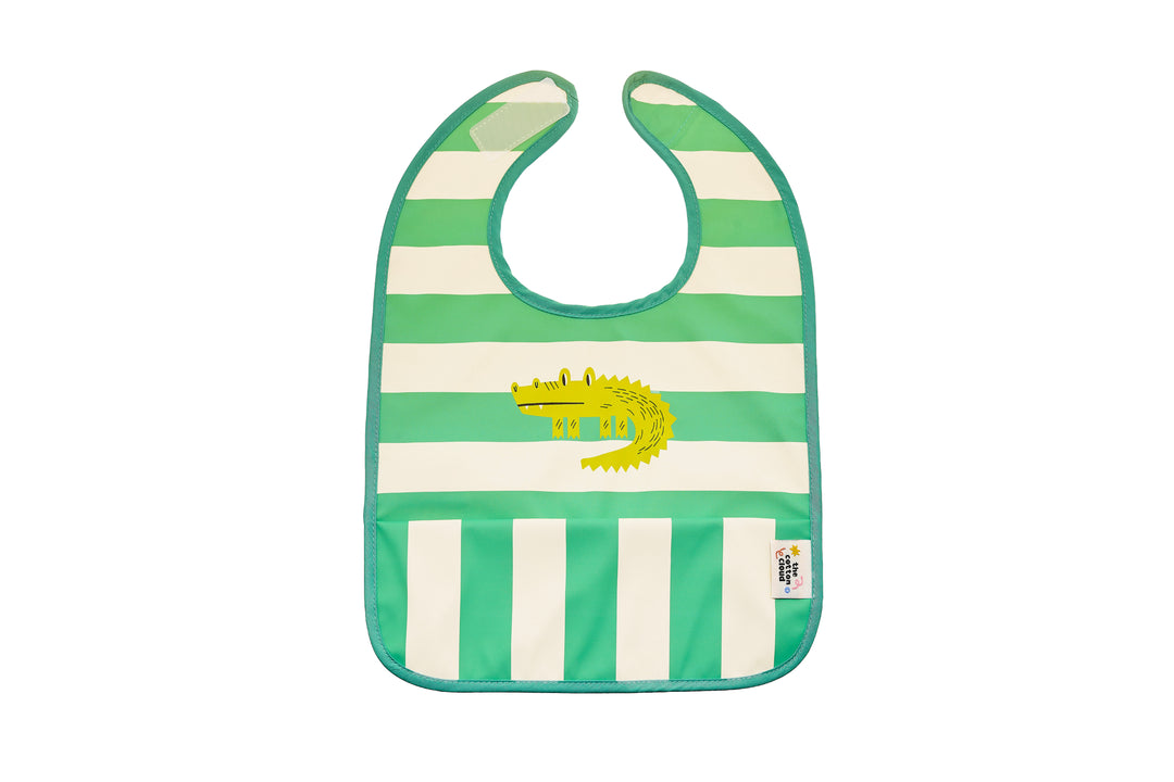 Kurzärmliges Kinder-Lätzchen, wasserabweisend, mit Auffangtasche – ideal zum Essen und Basteln