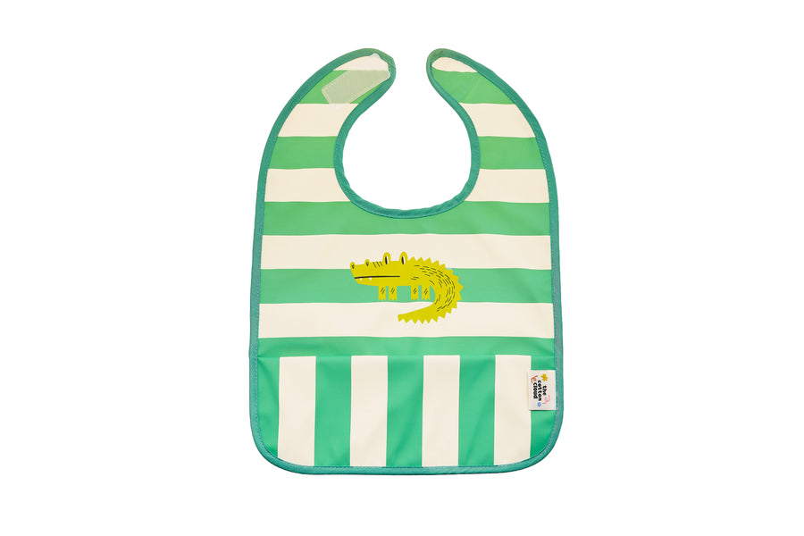 Kurzärmliges Kinder-Lätzchen, wasserabweisend, mit Auffangtasche – ideal zum Essen und Basteln