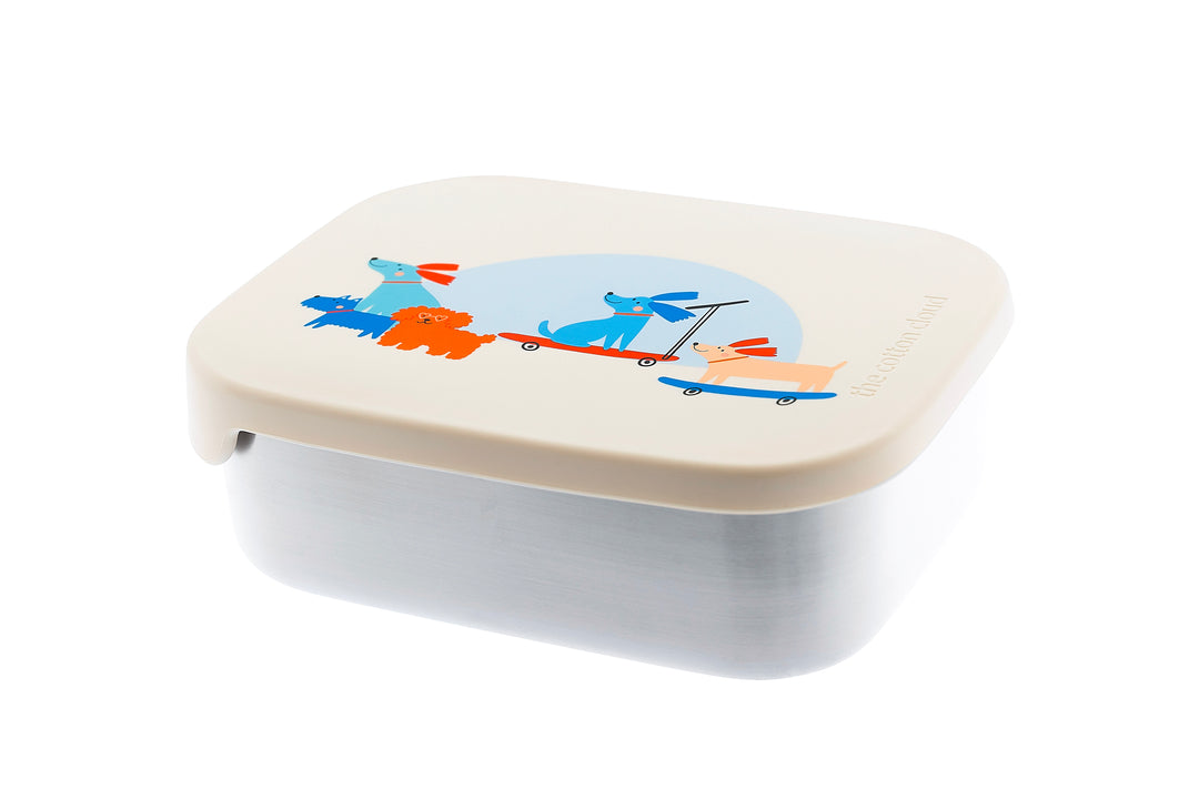 Boîte à lunch WOOF GANG en acier inoxydable avec compartiments amovibles
