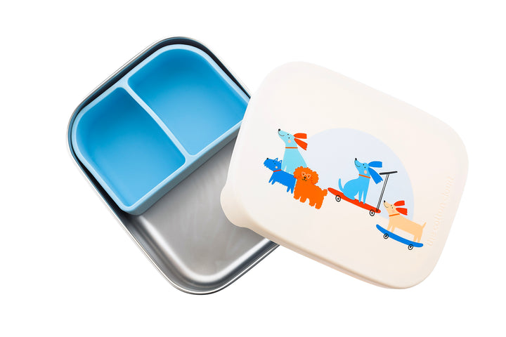 Boîte à lunch WOOF GANG en acier inoxydable avec compartiments amovibles
