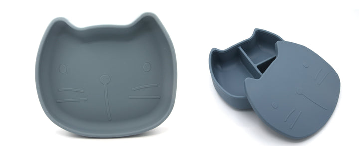 <tc>Assiette avec Succion et Boîte à Lunch BLUE</tc>