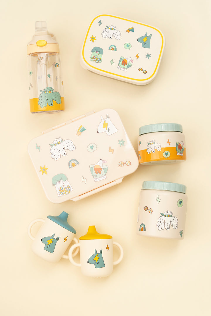 <tc>Stainless steel lunchbox with removable compartments FUNKY DOGS</tc>