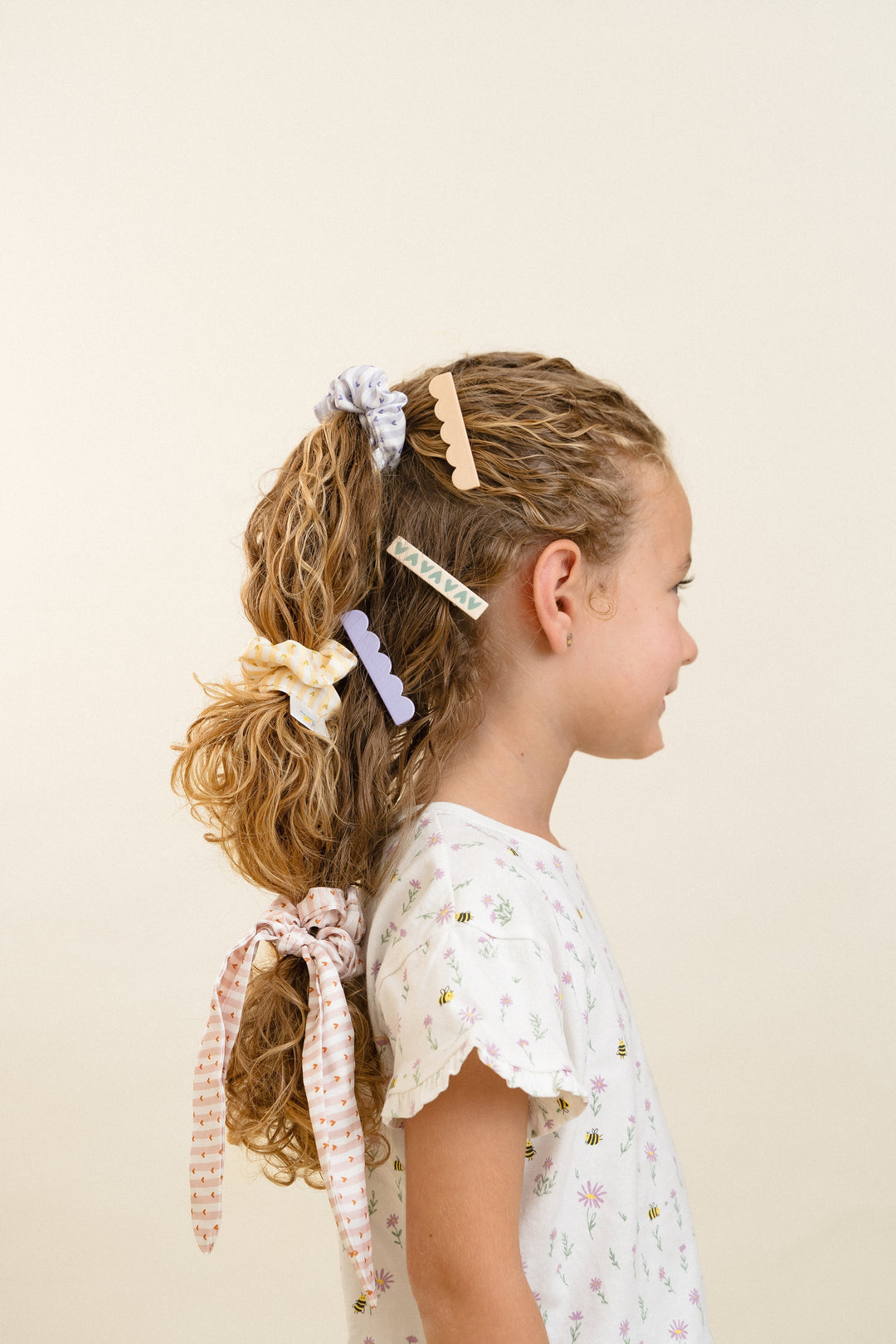 Set mit 3 Haarspangen Cotton