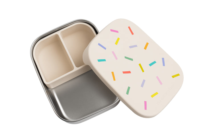 <tc>Stainless steel lunchbox with removable compartments CONFETTI
</tc>
