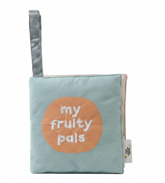Sensorisches Stoffbuch mit Crinkle-Effekt FRUITY PALS