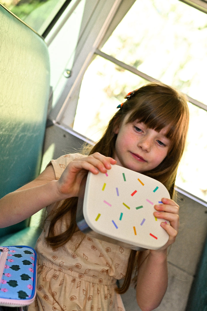 <tc>Stainless steel lunchbox with removable compartments CONFETTI
</tc>