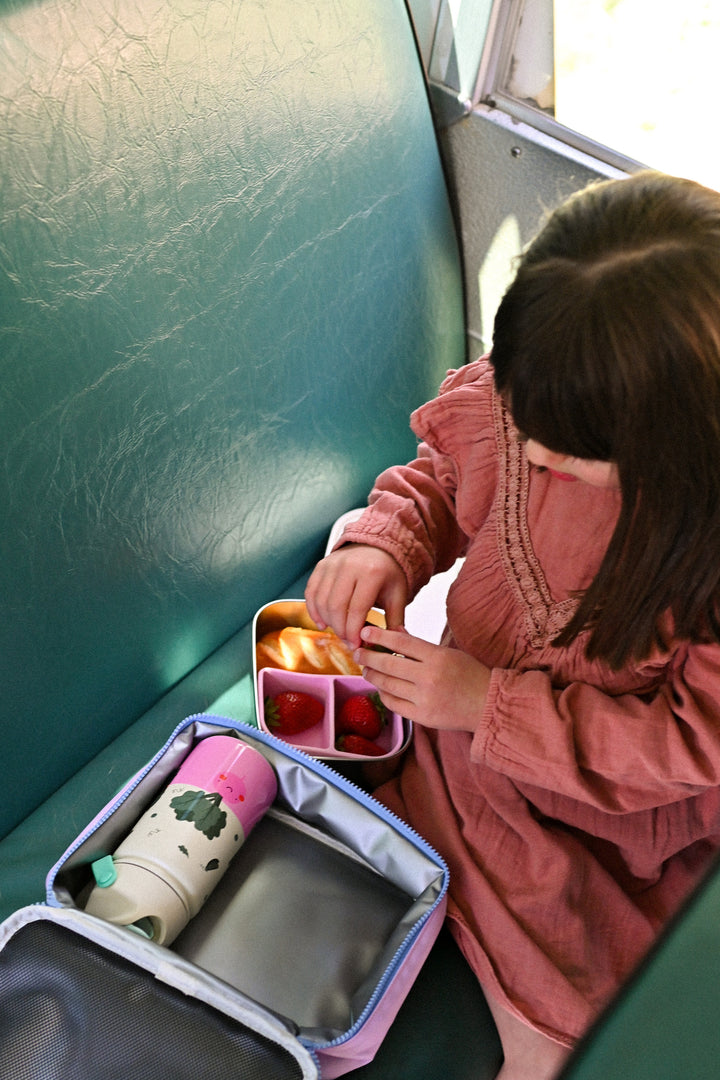 <tc>Stainless steel lunchbox with removable compartments VEGGIE PALS</tc>
