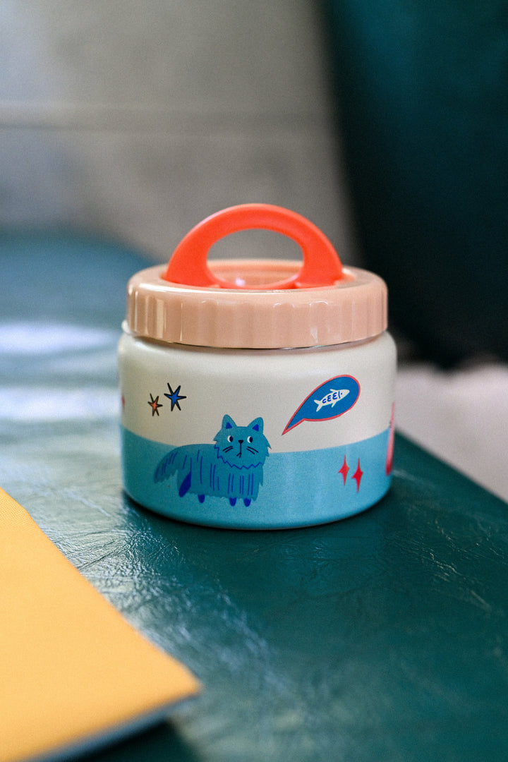 <tc>Stainless Steel Thermo Food Jar 350ml MEOWTIFUL CATS</tc>