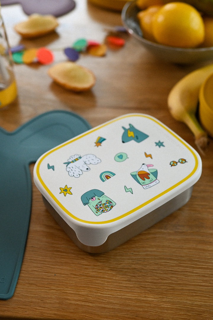 <tc>Stainless steel lunchbox with removable compartments FUNKY DOGS</tc>