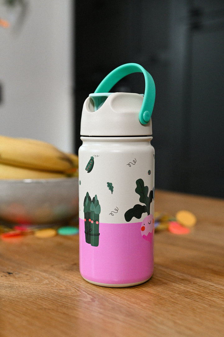 <tc>Botella de acero inox VEGGIE PALS</tc>