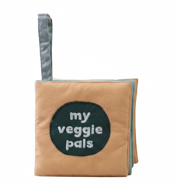 Sensorisches Stoffbuch mit Crinkle-Effekt VEGGIE PALS