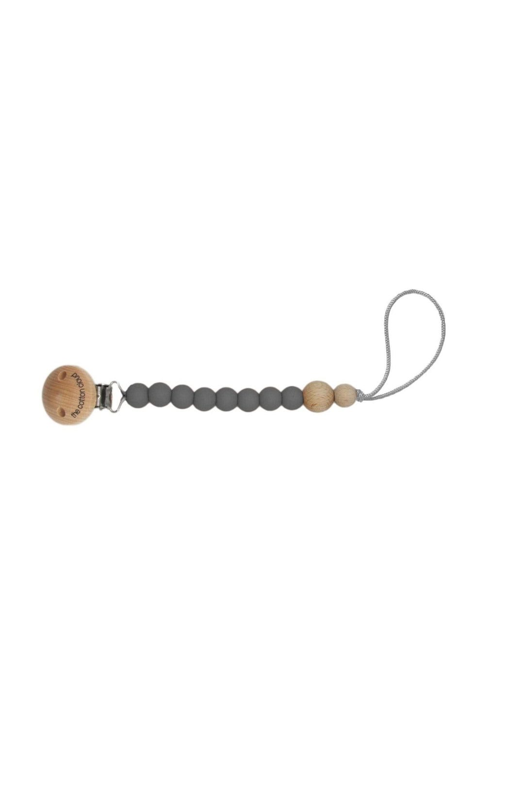 Schnullerkette Round aus Silikon Charcoal - the cotton cloud
