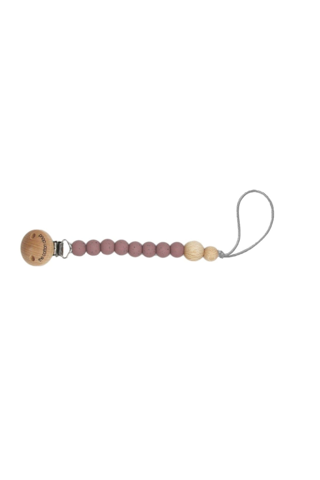 Schnullerkette Round aus Silikon Dusty Mauve - the cotton cloud