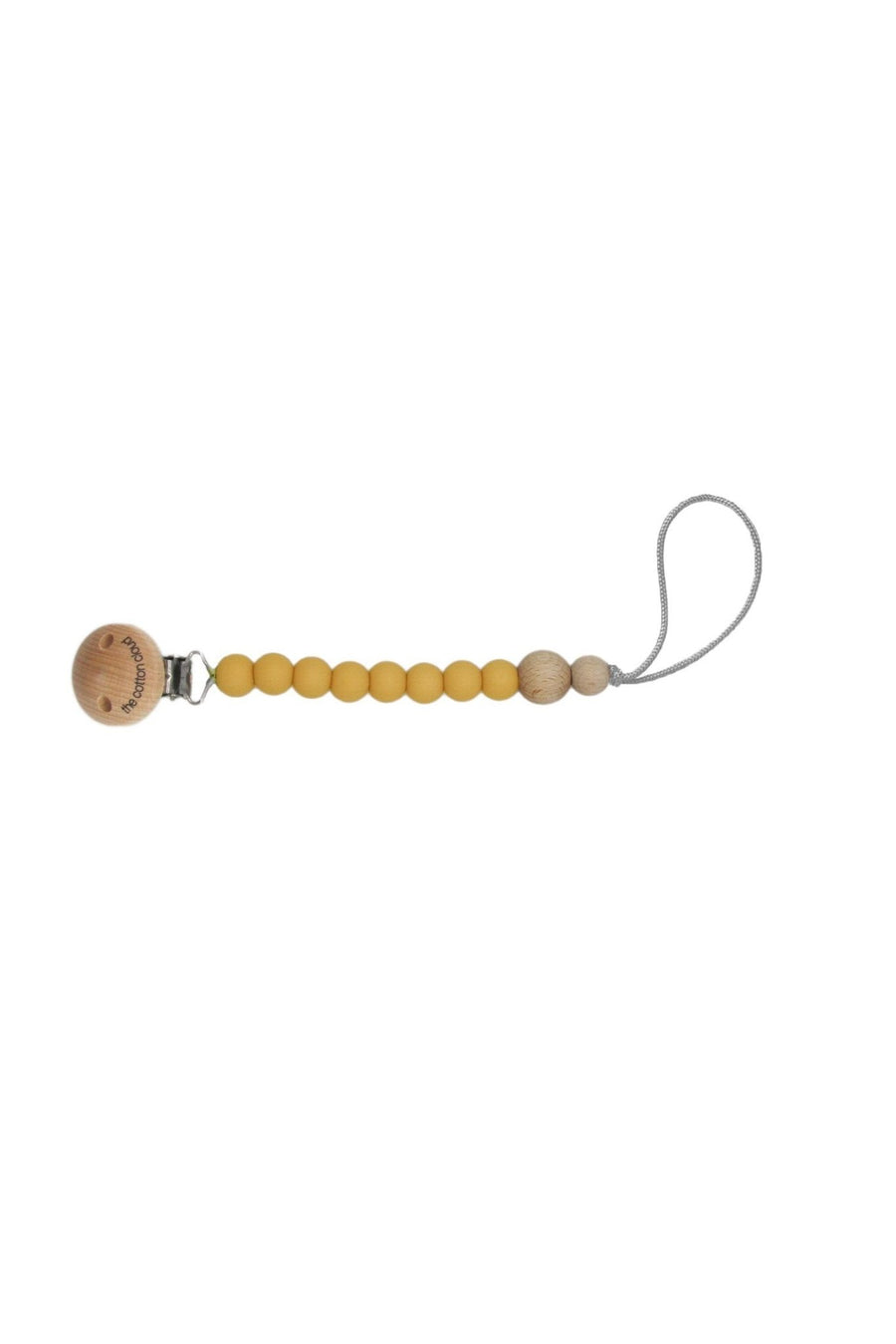Schnullerkette Round aus Silikon Mustard - the cotton cloud