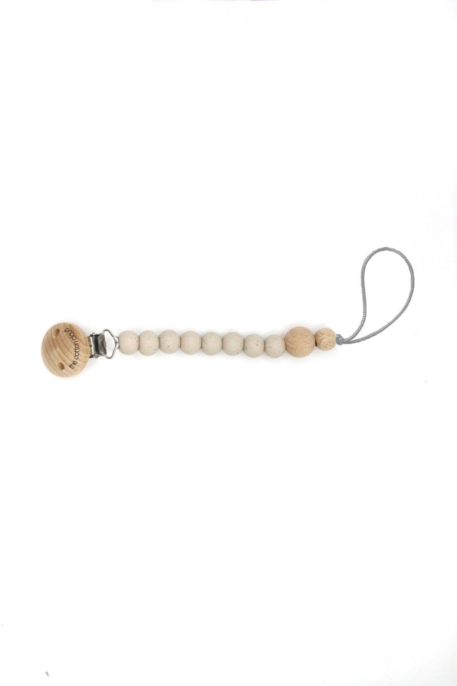 Schnullerkette Round aus Silikon Sand - the cotton cloud