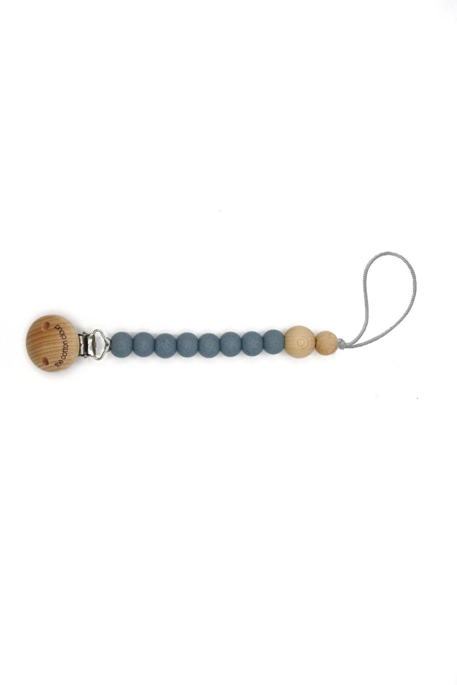 Schnullerkette Round aus Silikon Smokey Blue - the cotton cloud