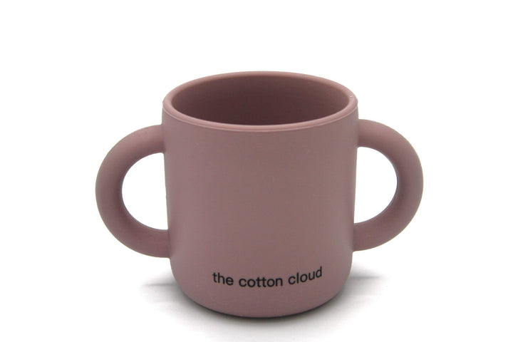 Brotdose, Teller mit Saugfuß, und Becher aus Silikon in Dusty Mauve - the cotton cloud