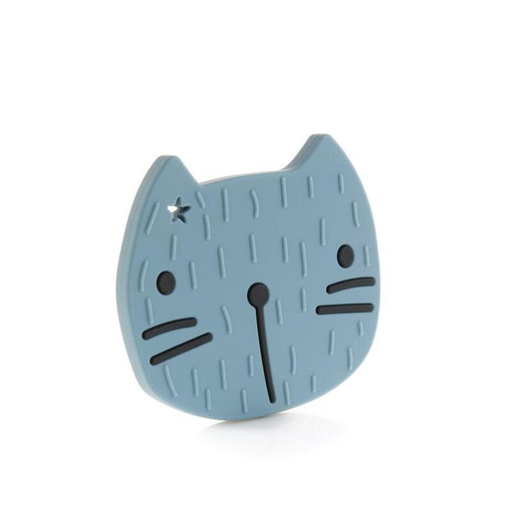 Silikon Beißring Pippa The Cat in Smokey Blue - the cotton cloud